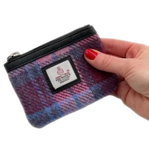 Pastel Pink Harris Tweed Coin Purse