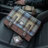 Harris Tweed bifold wallet blue brown and Messenger Bag