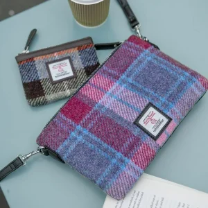 Harris Tweed Zip Purse Bag/Clutch Bag and Coin Purse