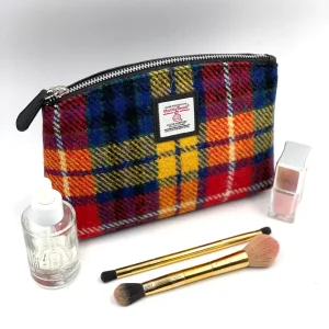 Yellow Cosmetic Bag in Harris Tweed