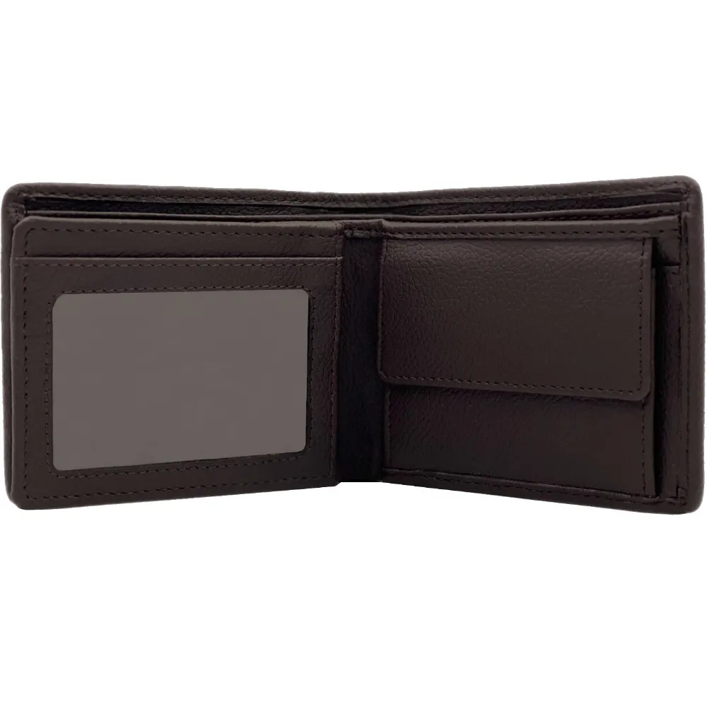 Inside Brown Trifold Wallet