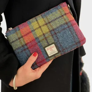 Blue Pink Clutch Bag
