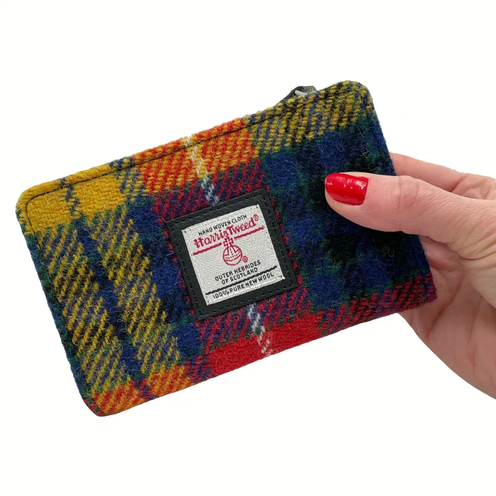Yellow Medium Purse in Harris Tweed (Saffron)