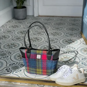 Rainbow Tweed Tote Bag