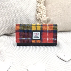 Envelope Purse in Saffron Yellow Harris Tweed