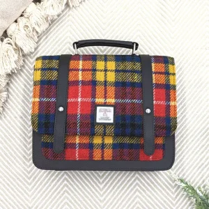 Mini Messenger in Saffron Yellow Harris Tweed