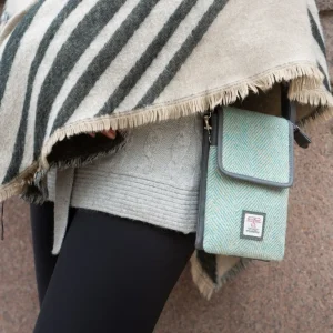 Mini Crossbody Bag Harris Tweed Turquoise
