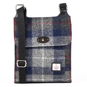 Blue Check Harris Tweed Satchel Bag