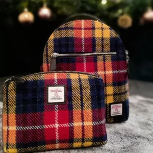 Harris Tweed Backpack and Cosmetic Bag