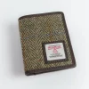 Green Herringbone Blue Slim Bifold Wallet