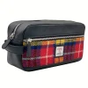 Yellow Harris Tweed Shaving Bag for Men