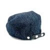 Harris Tweed Flat Cap Blue back 2