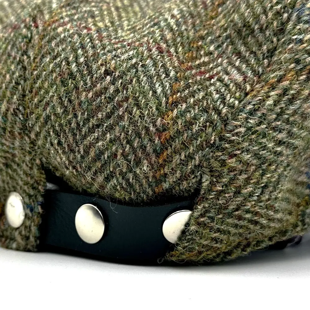 Harris Tweed Flat Cap Country Green back