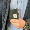 Harris Tweed Wallet Charcoal life 1